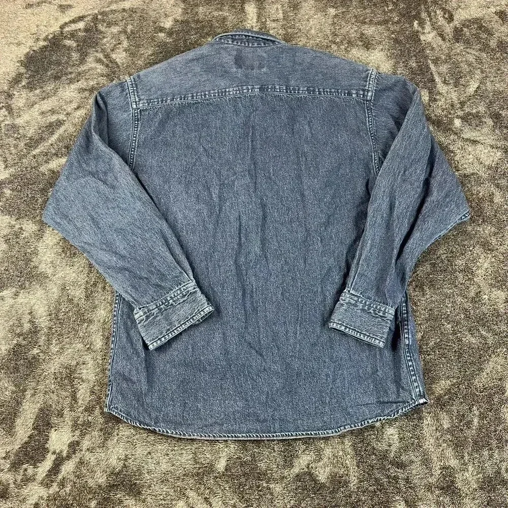 Vtg British Khaki Embroidered Horse Denim Button Up Women's 6 Chambray *READ - Picture 8 of 10